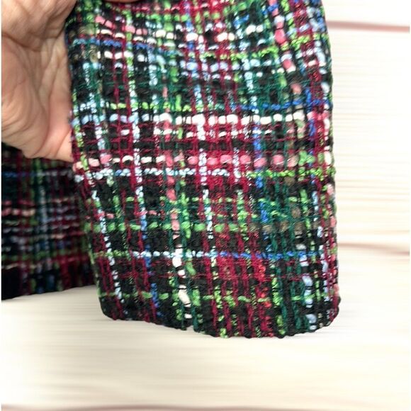 TALBOTS Tweed Jacket Blazer Multicolor Wool Blend Boxy Style size US 4 - Picture 8 of 13